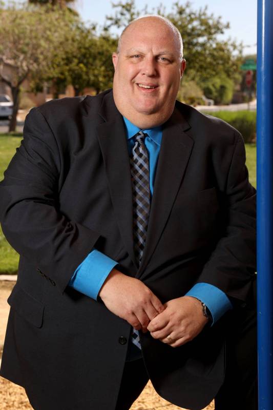 Clark County Commission District B candidate Warren Markowitz at Raven Horse Park in Las Vegas ...
