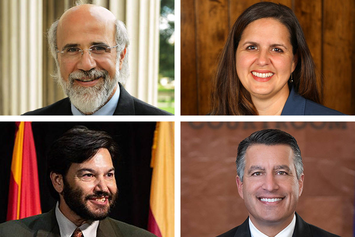 The four finalists for University of Nevada, Reno president are (clockwise, from top left), Cha ...