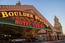 Boulder Station casino on Thursday, Sept. 3, 2020, in Las Vegas. (Benjamin Hager/Las Vegas Revi ...