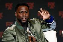 FILE - Kevin Hart, an executive producer of the FX comedy series "Dave," takes part i ...