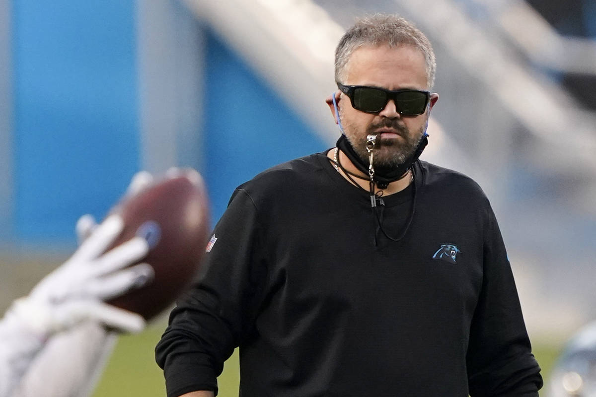 Panthers coach Matt Rhule preparing for opener against Raiders Las