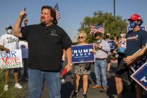 Michael McDonald fires up protestors gathered at the Grant Sawyer building to voice opposition ...