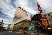 Circa under construction in Las Vegas, June 24,2020. (Chris Day/Las Vegas Review-Journal)