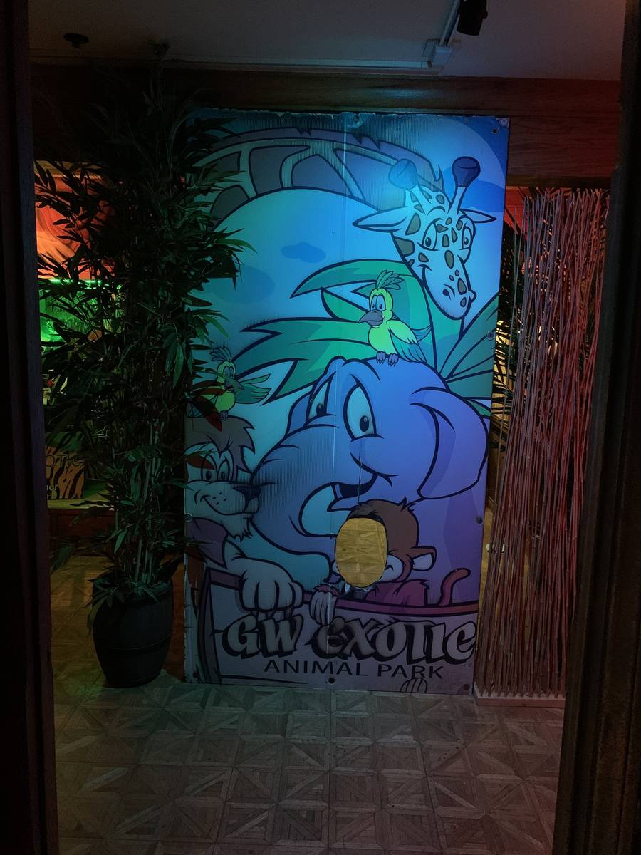 The entrance door of Greater Wynnewood Exotic Animal Park is shown at Zak Bagans' Haunted Museu ...