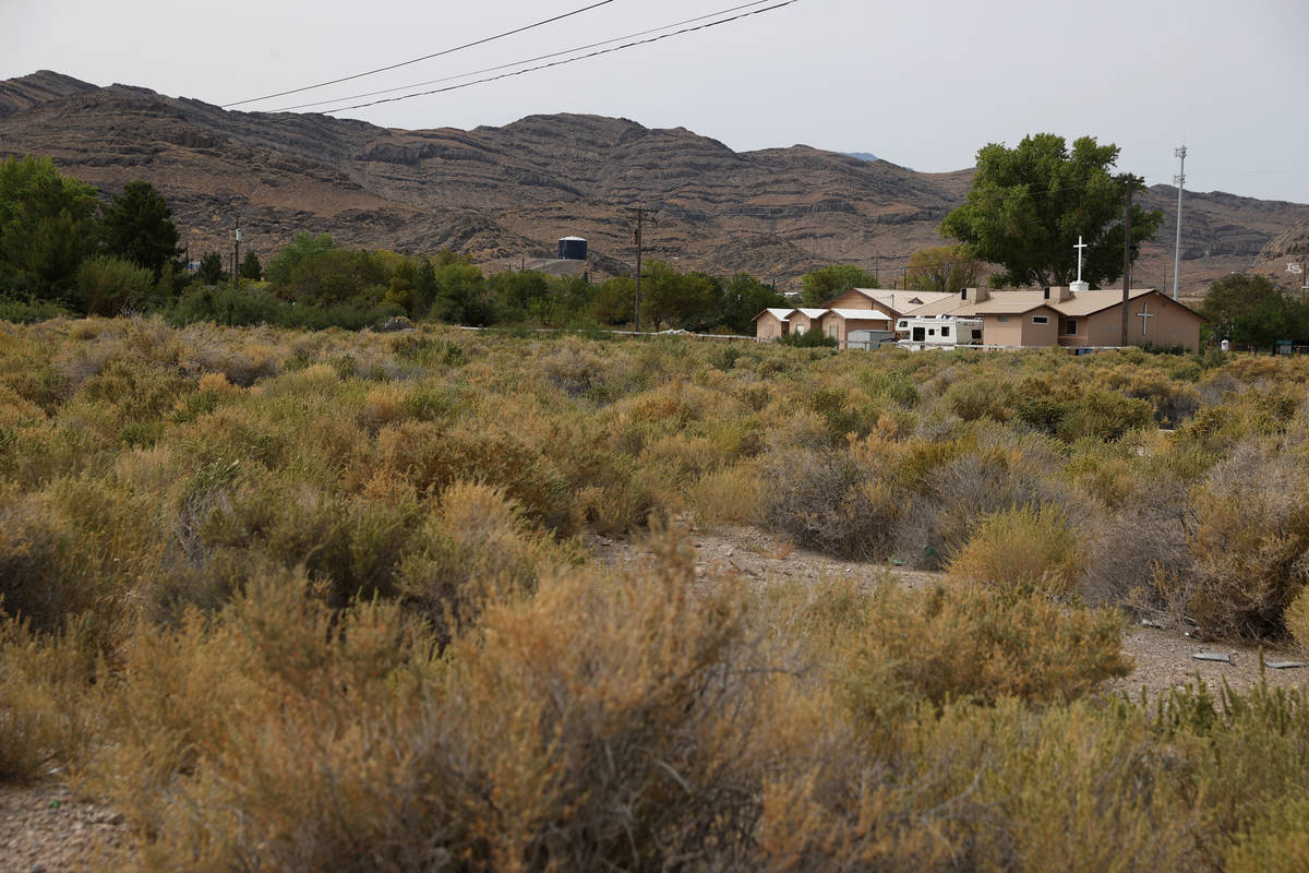 An empty lot in Indian Springs, Friday, Sept. 11, 2020. (Erik Verduzco / Las Vegas Review-Journ ...