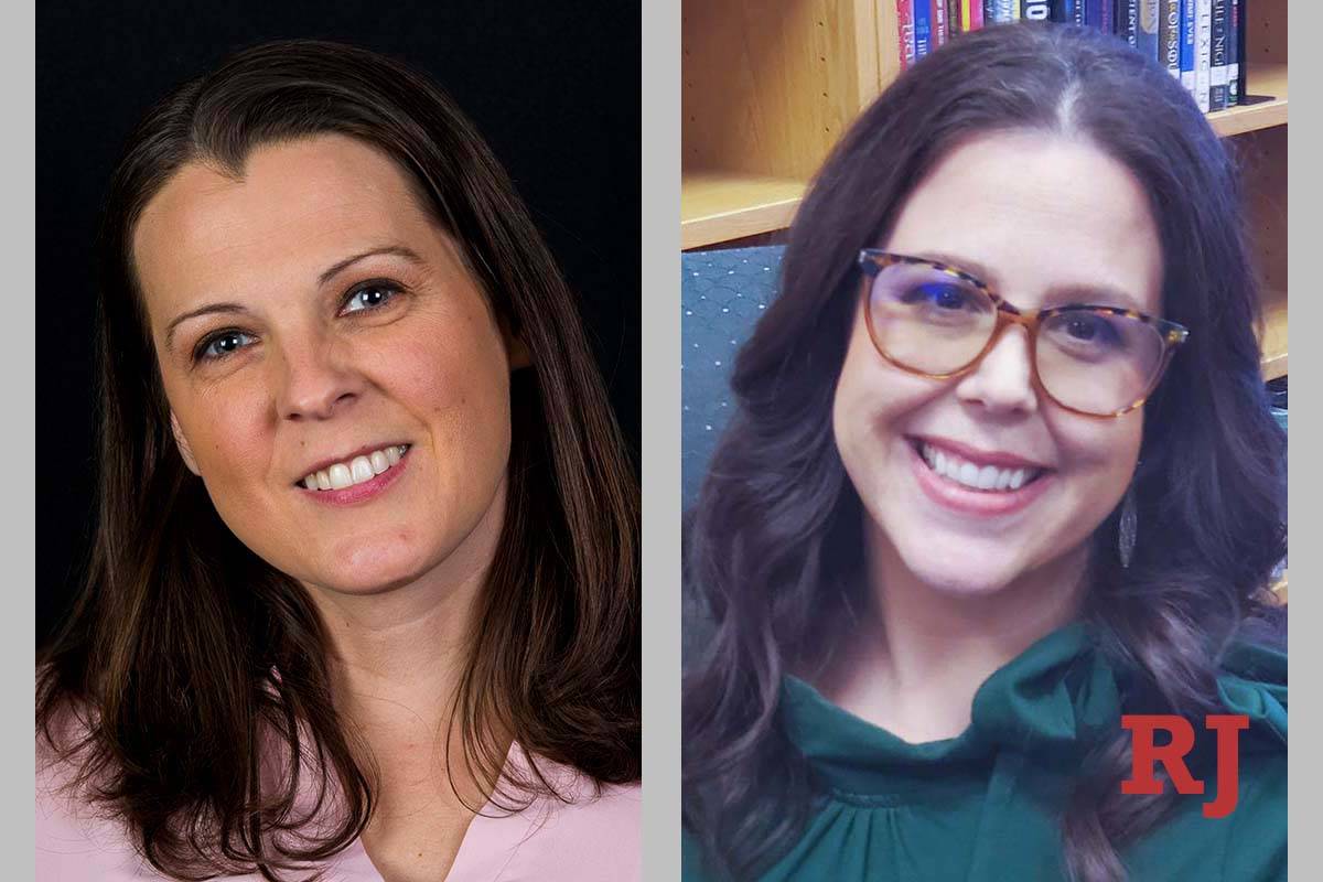 Lola Brooks, left, and Alexis Salt, candidates for District E, Clark County School Distric ...