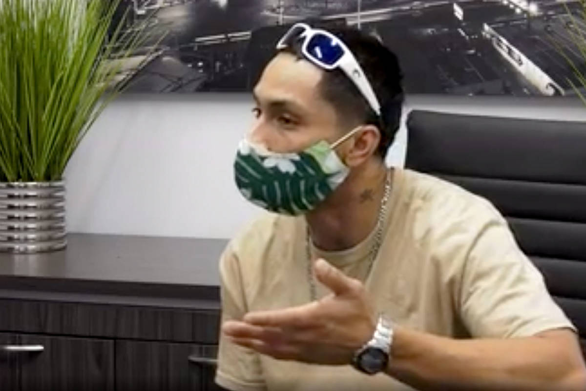 In this screenshot from a video, Brandon Martin talks about his father Thomas Martin, Thursday, ...