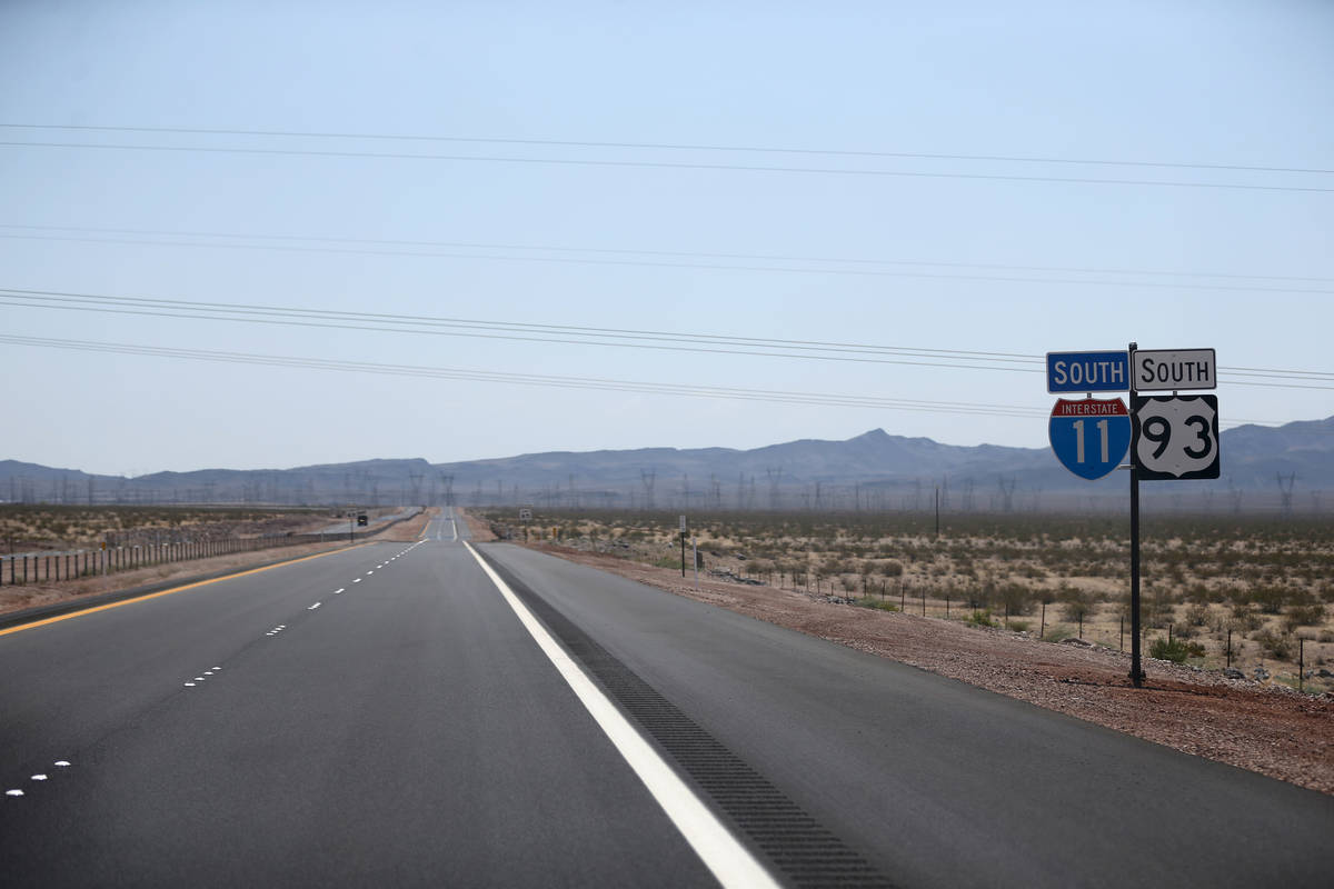 Las Vegas business leaders on Monday, Sept. 14, 2020, began a lobbying push to spur infrastruct ...