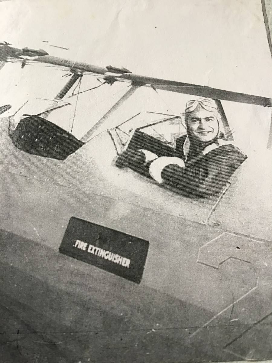 Army Air Corp 1st Lt. Vincent Shank poses for a photo in an aircraft during World War II. (Nanc ...