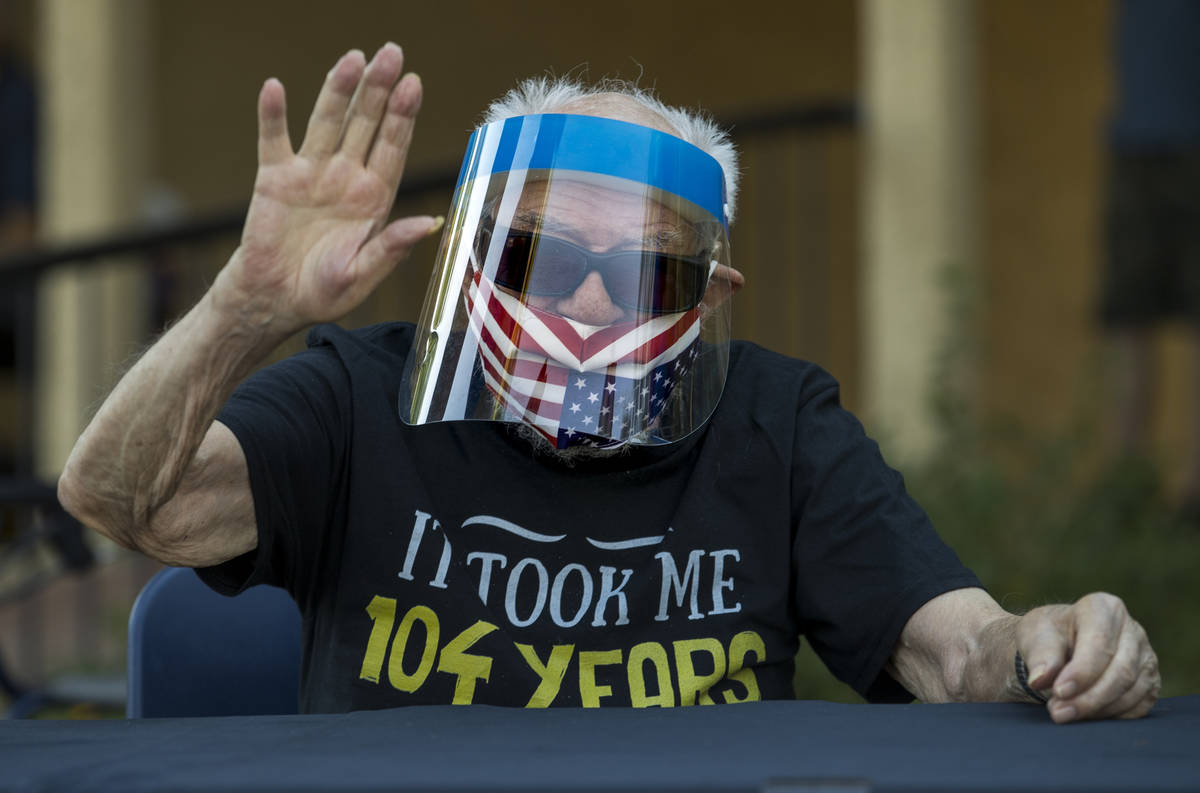 Vincent Shank, a World War II veteran and ex-POW turns 104 today and receives a birthday party ...