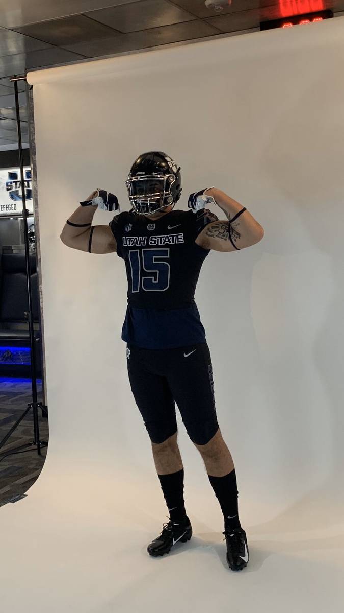 Dahlin Mesake is a freshman from Bishop Gorman who will play in college at Utah State. (Utah St ...