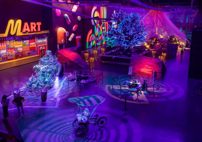 Area15 days before the opening, is seen in Las Vegas on Monday, Sept. 14, 2020. (Elizabeth Page ...
