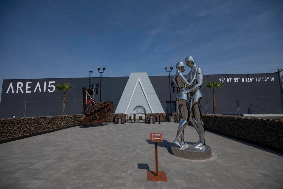Art piece "In Every Lifetime I Will Find You" by Michael Benisty at Area15's Art Island outdoor ...