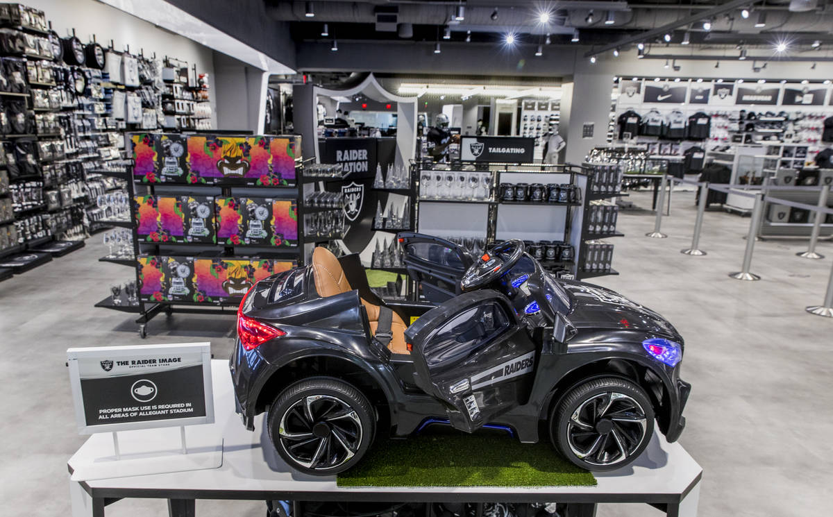 A large radio-controlled car is just one of the many items which can be purchased at The Raider ...