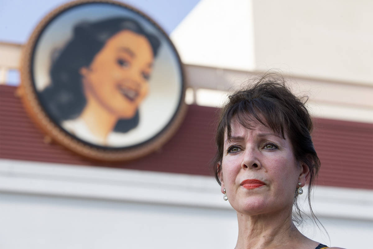 Sharon Beza, a former employee of Eastside Cannery hotel-casino, poses for a portrait outside h ...