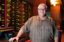 Tony Miller, sports book director at Golden Nugget Casino, poses for a photo on Thursday, Sept. ...
