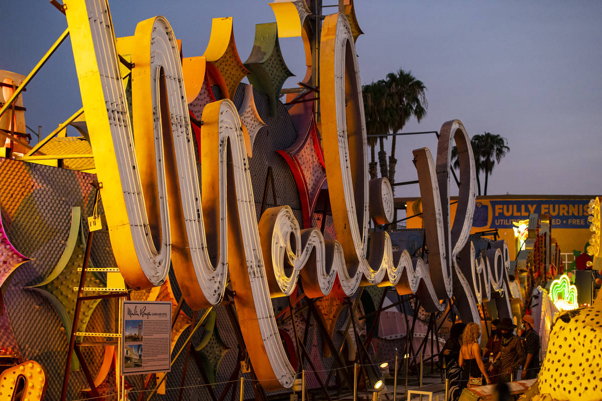 The Moulin Rouge sign is seen before being reilluminated at the Neon Museum in Las Vegas on Wed ...
