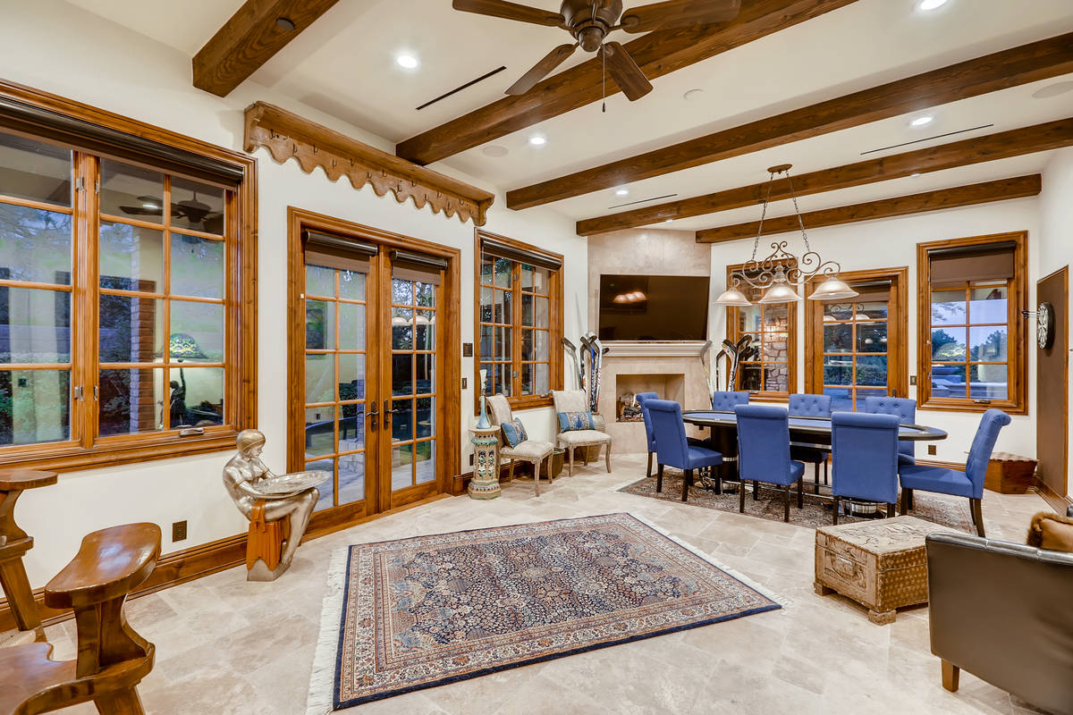 The home has a large game room on the first floor. It has a full bar and plenty of room for a p ...