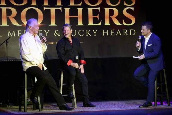 Bill Medley, from left, and Bucky Heard of the Righteous Brothers participate during a new stre ...
