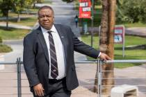 New UNLV president Keith Whitfield about campus on Friday, Sept. 18, 2020, in Las Vegas. (L.E. ...