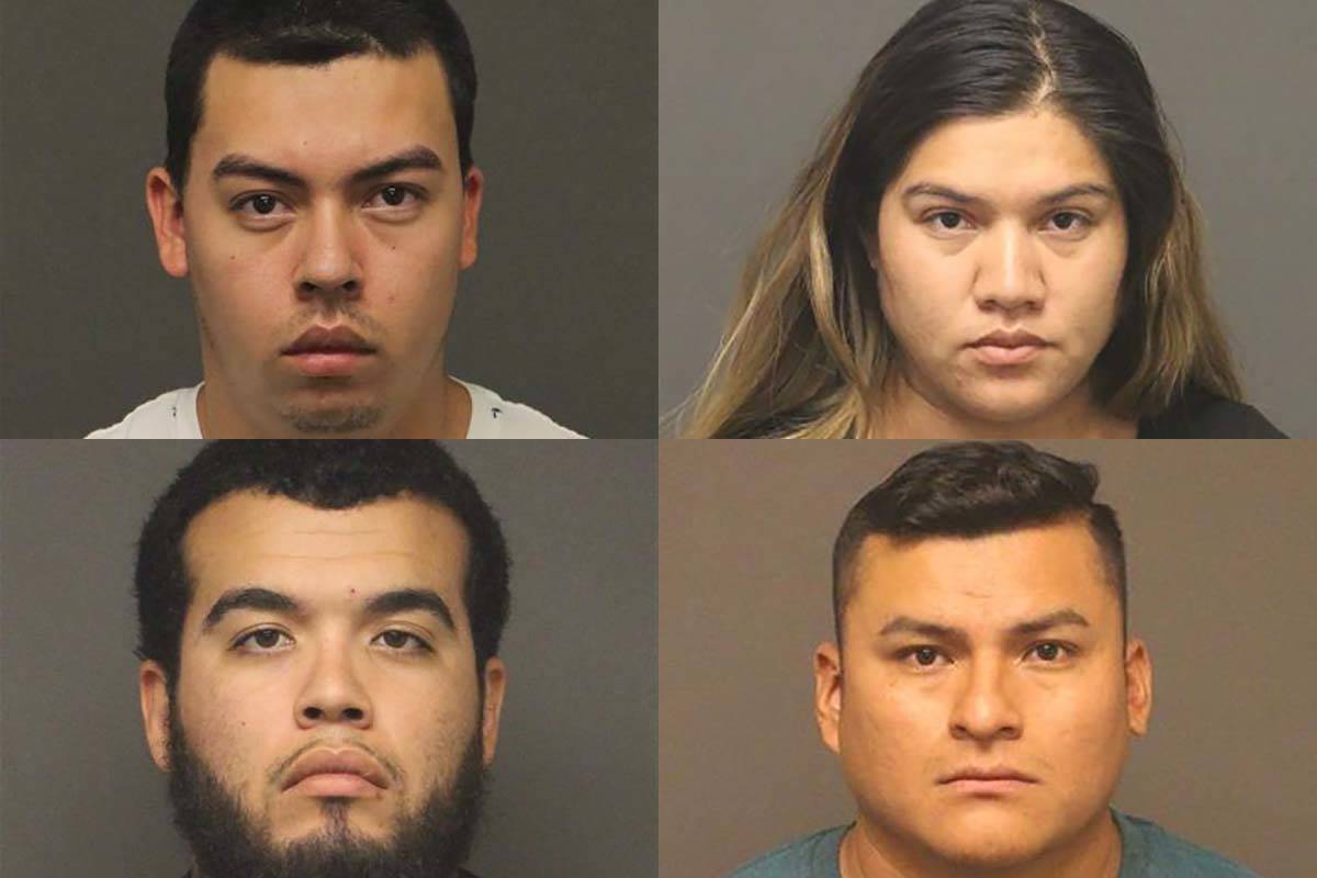 Clockwise from top left, German Alvarado, Abril Arreguin, Moises Moralez-Marquez and Marlon Tor ...