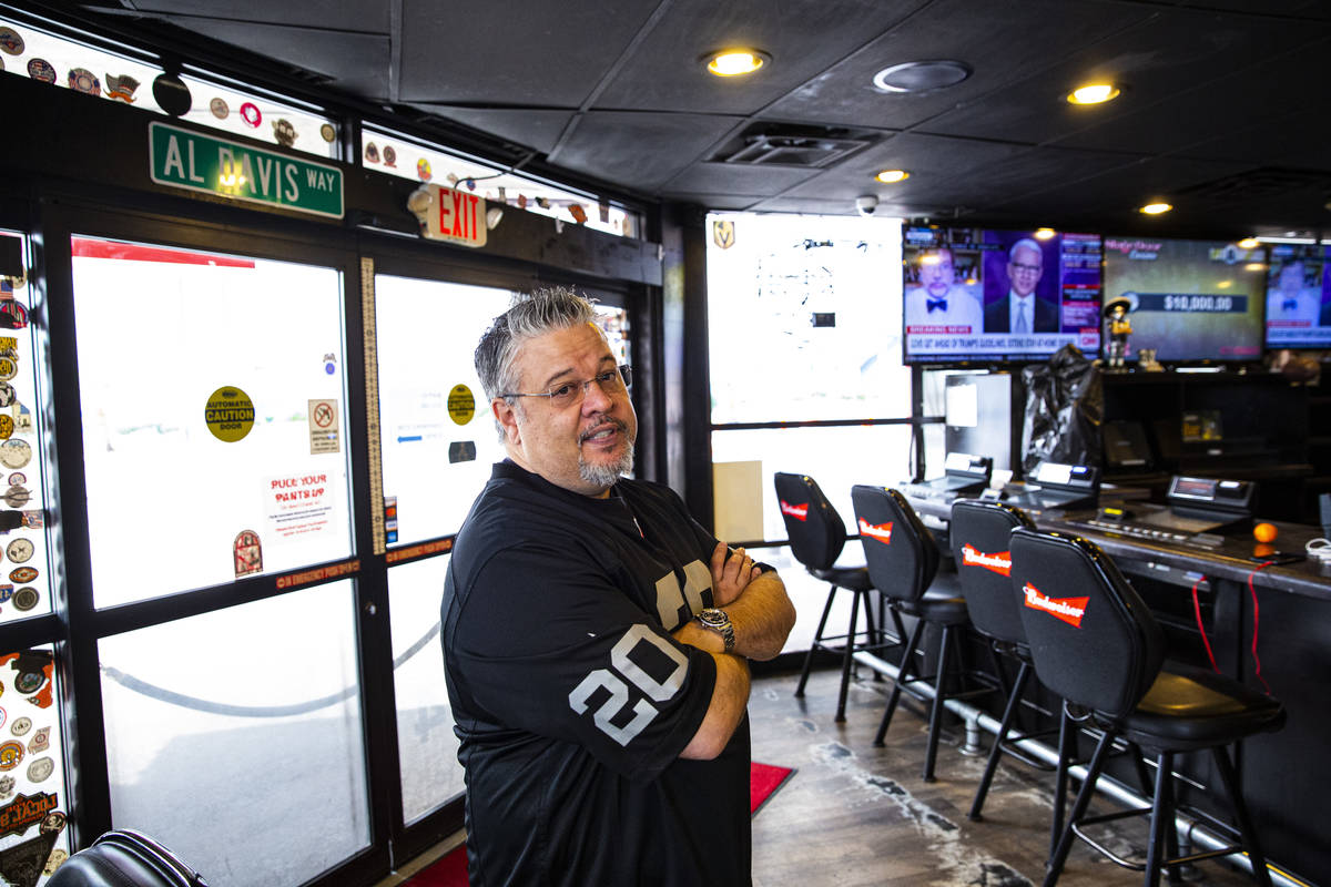 John Vizcarra, director of operations at the Stage Door Casino and market, stands in the shutte ...