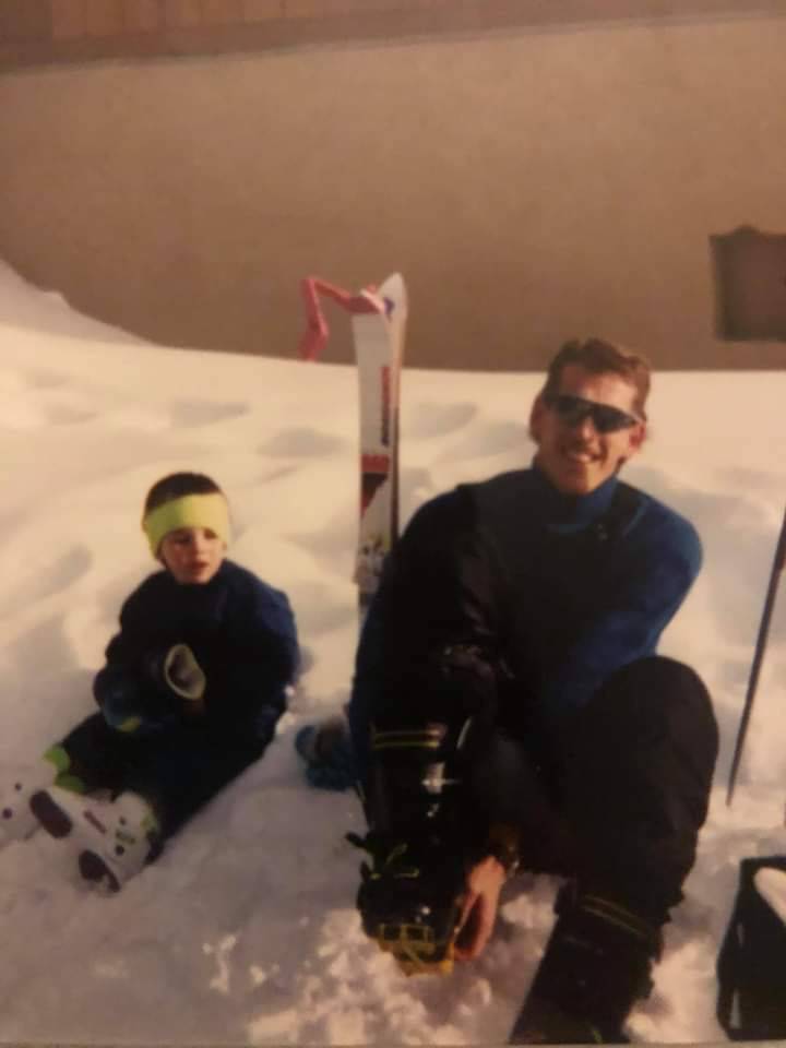 Chris and Greg Peistrup skiing in 1991. (Courtesy Kristin Bell-Peistrup)