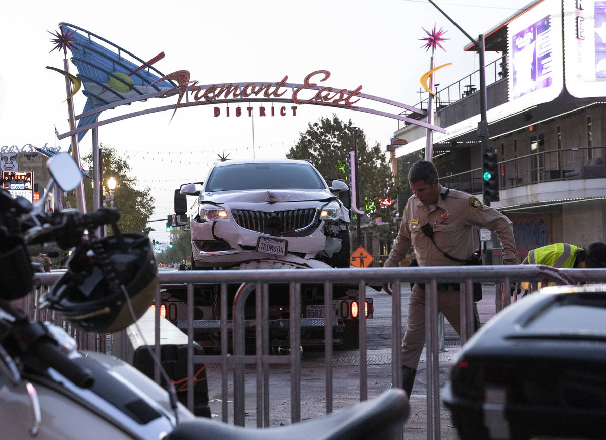 The Metropolitan Police Department is investigating after a white sedan slammed into a bollard ...