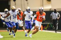 Oklahoma State wide receiver Dillon Stoner (17) runs the ball against Tulsa during an NCAA coll ...