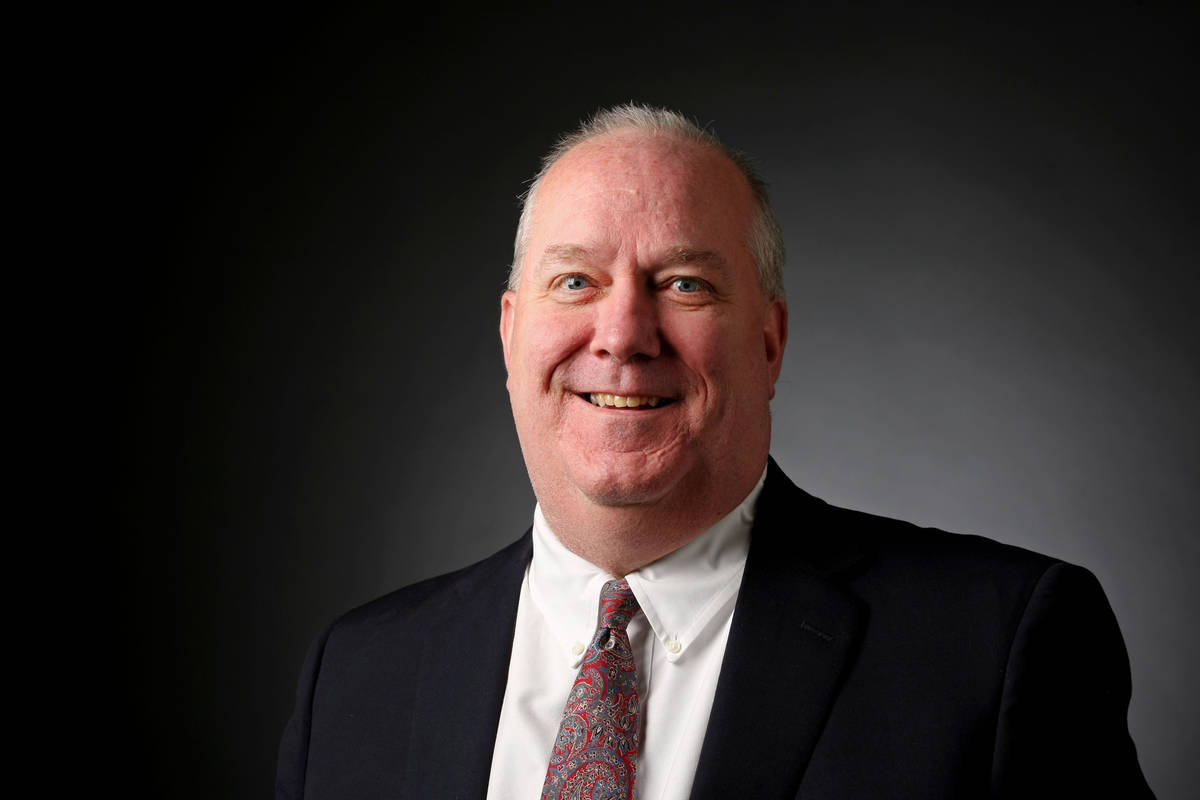 John Kerr, Editorial Page Editor, poses for a portrait in the Las Vegas Review-Journal photo st ...