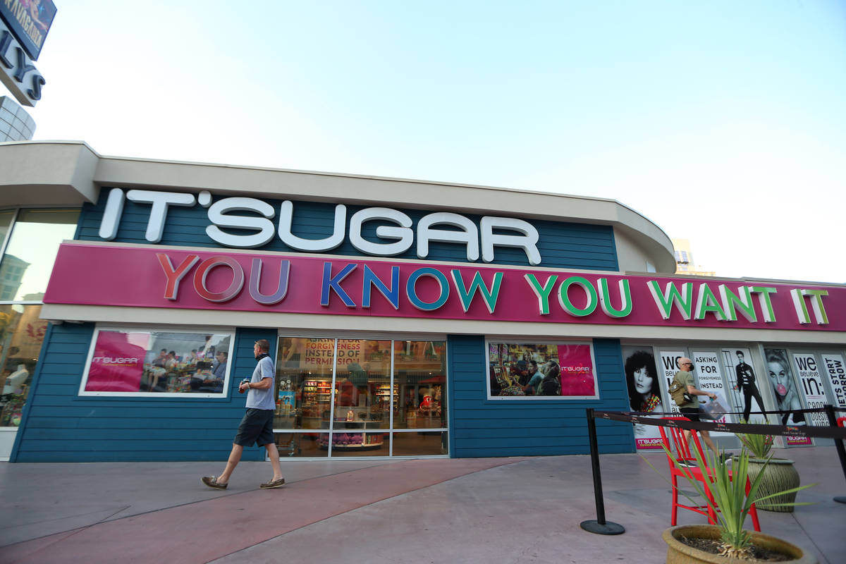 It's Sugar candy store at the Grand Bazaar Shops in Las Vegas, Wednesday, Sept. 23, 2020. (Erik ...