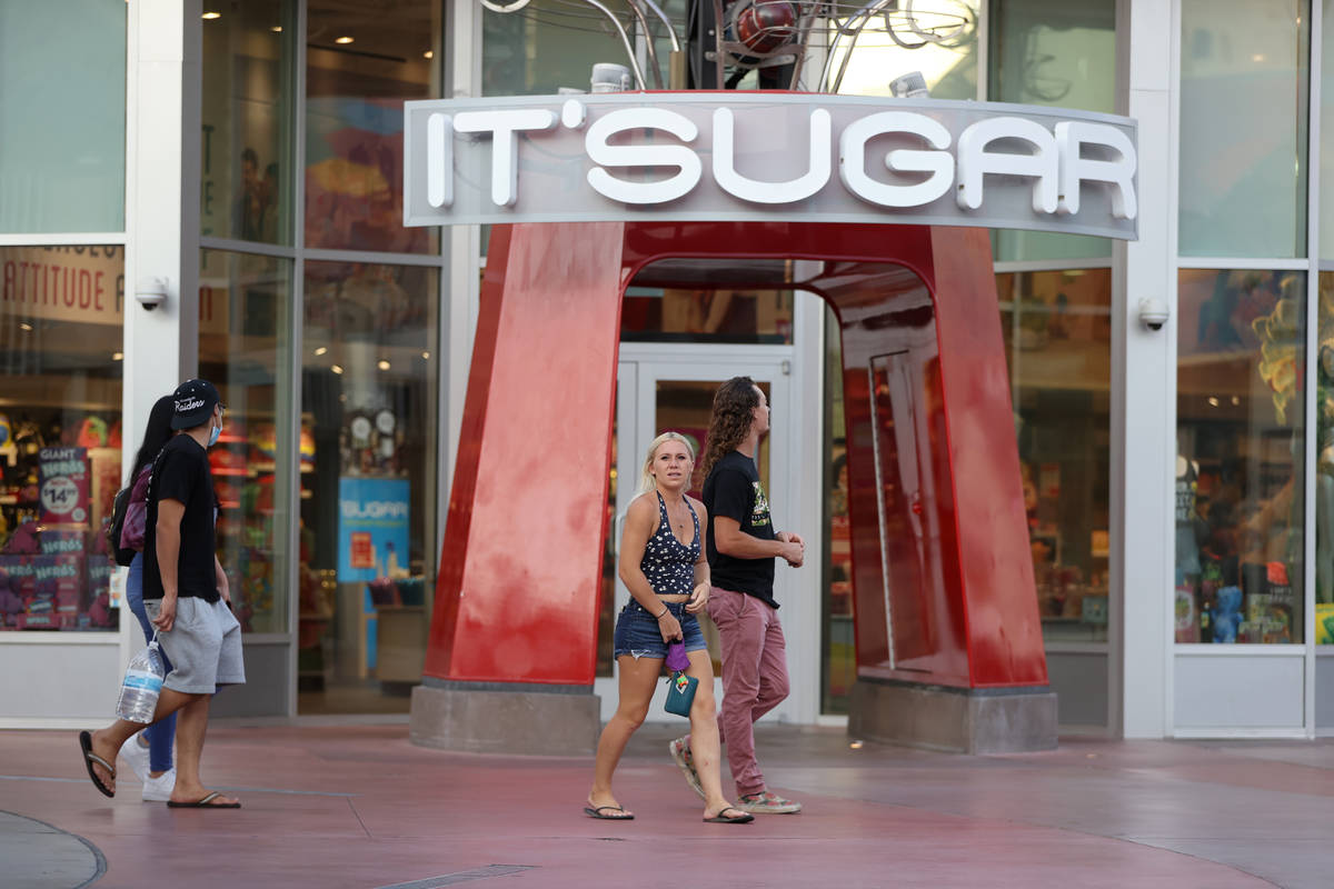 It's Sugar candy store at the Grand Bazaar Shops in Las Vegas, Wednesday, Sept. 23, 2020. (Erik ...
