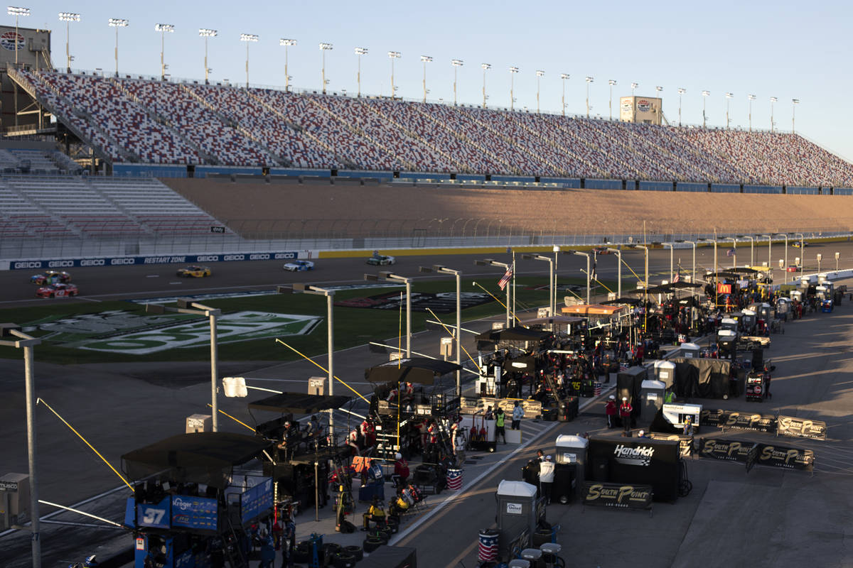 Las Vegas Motor Speedway is without spectators because of COVID-19 during a NASCAR Cup Ser ...