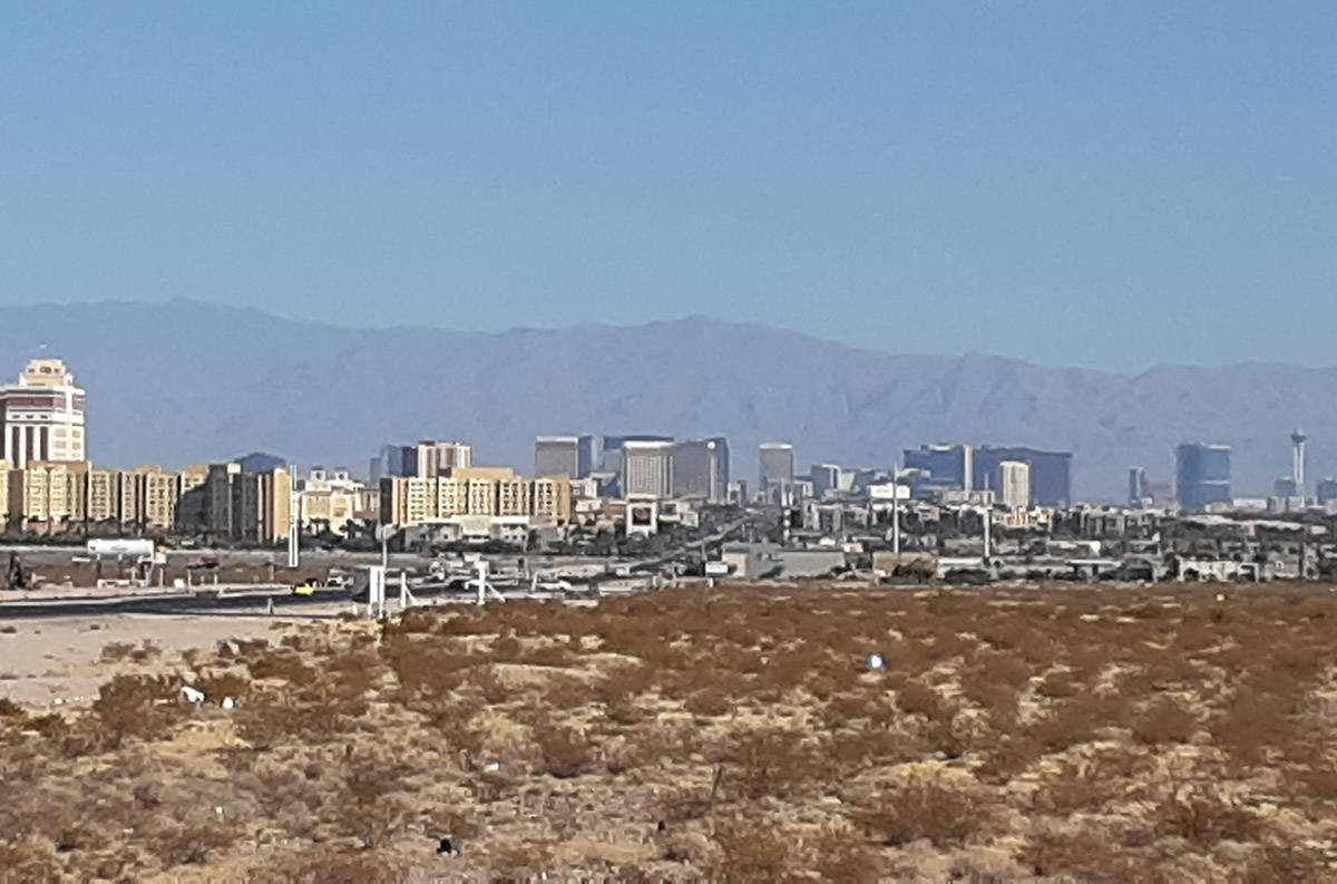 The Sheep Range can be seen from the south end of the Las Vegas Valley about 9:25 a.m. Monday, ...