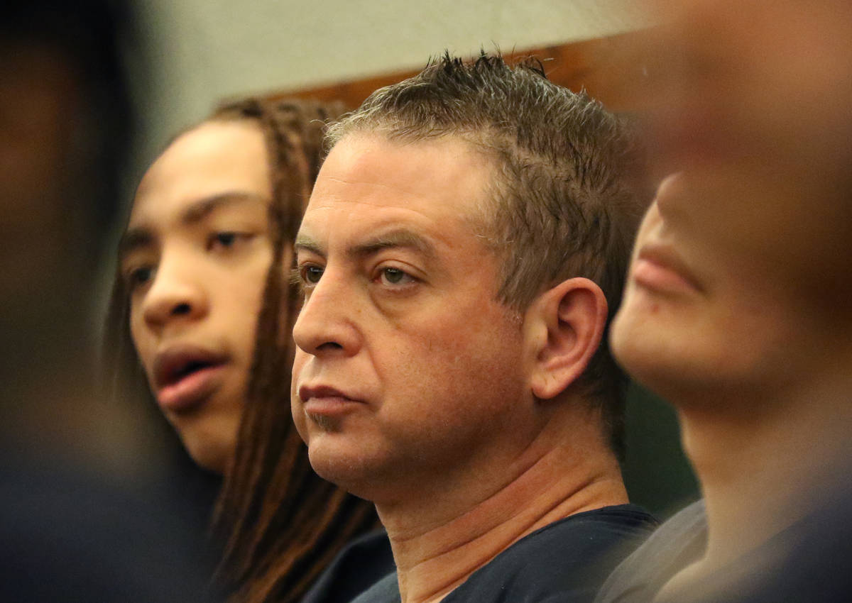 Christopher Prestipino, center, charged in the slaying of Esmeralda Gonzalez, appears in court ...