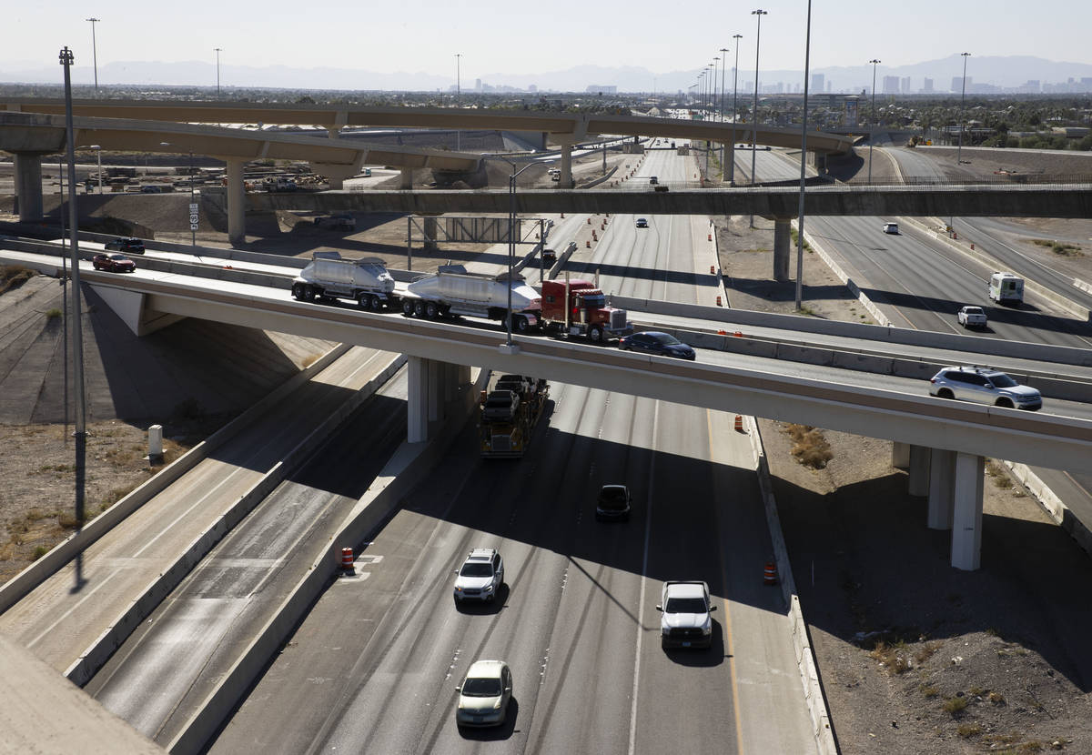 The 2,635-foot-long flyover and the state's second longest bridge, left, which connects northbo ...