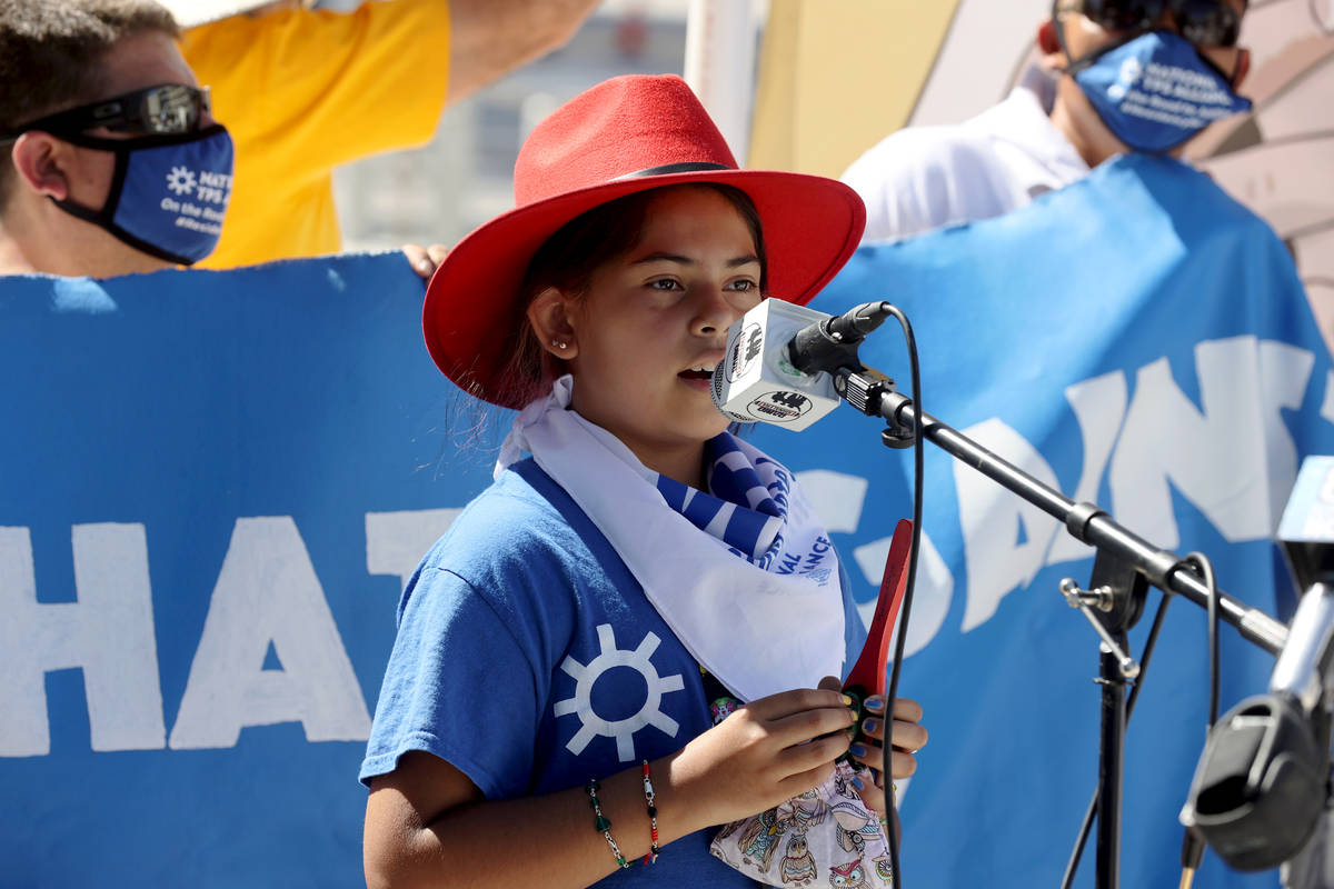 Marilyn Miranda, 10, of Washington D.C. during a press conference at Lloyd George U.S. Courthou ...
