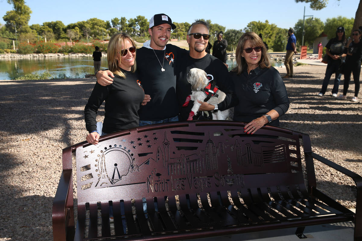 The family members of Neysa Davis Tonks, who was killed during the Route 91 Harvest festival, f ...