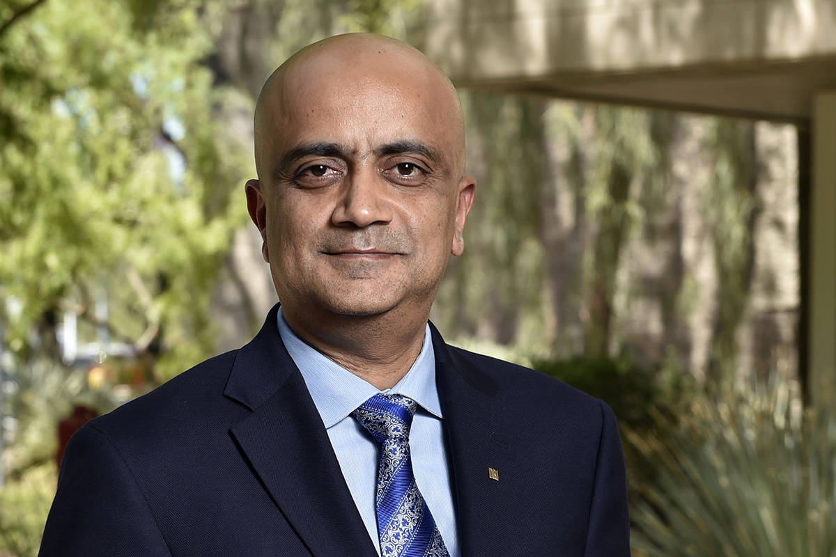 Dr. Kumud Acharya portrait at Desert Research Institute on Monday, Aug. 26, 2019 in Las Vegas. ...