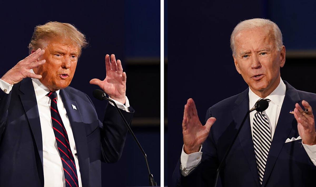 In this combination image of two photos showing both President Donald Trump, left, and former V ...