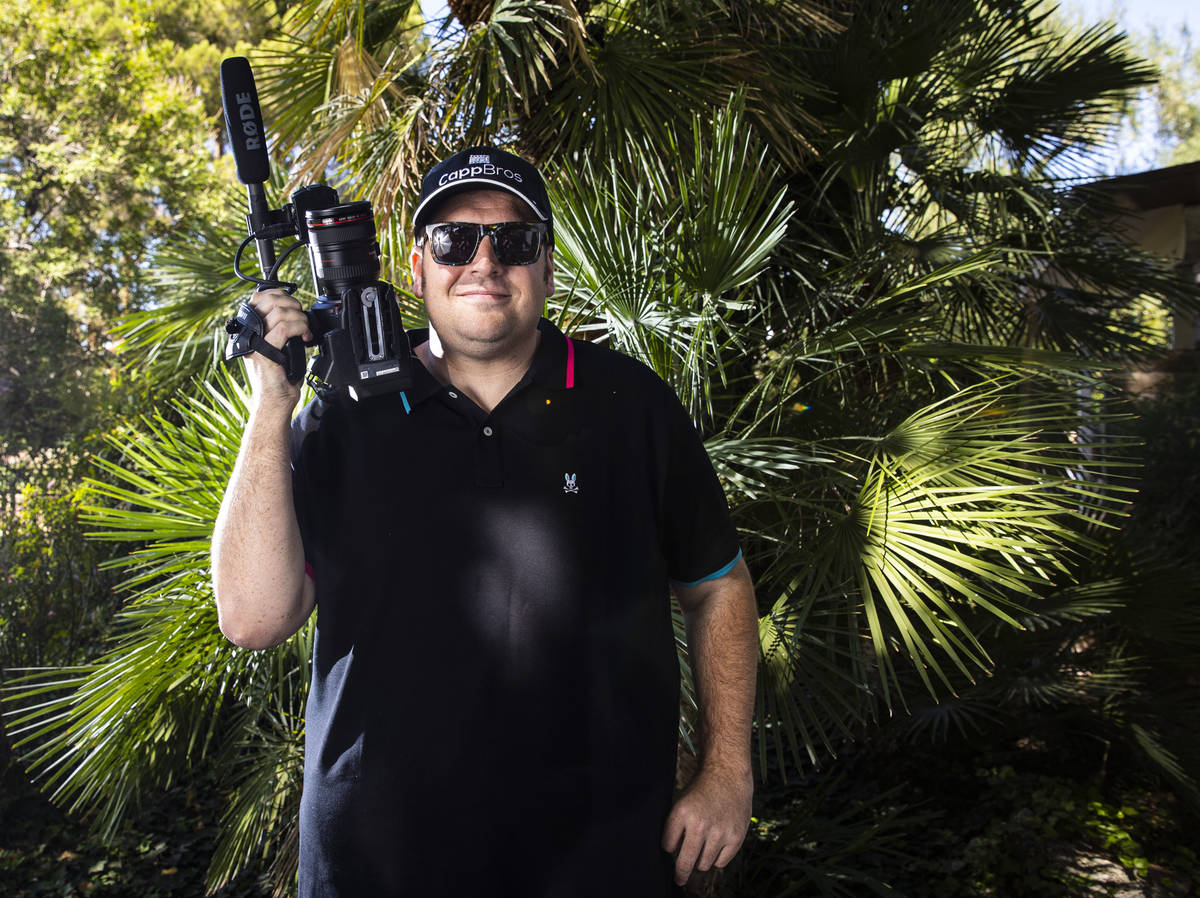 Las Vegas filmmaker Zachary Capp poses for a portrait at his home in Las Vegas on Tuesday, Sept ...