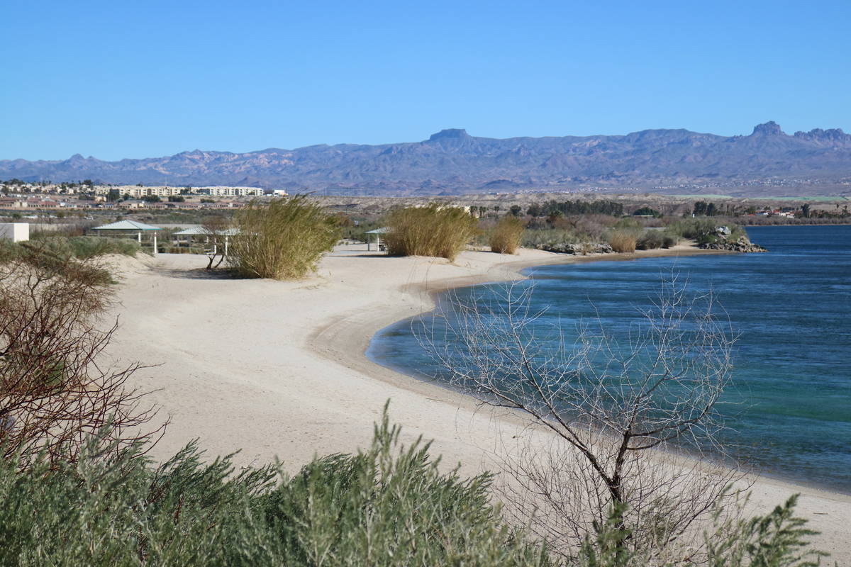 The lagoon at Big Bend of the Colorado State Recreation Area, at the southern tip of Nevada, ma ...