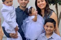Anicko Vallejo, shown with husband Steven and children Landon, Amelia and Adrian, has stage 1 b ...