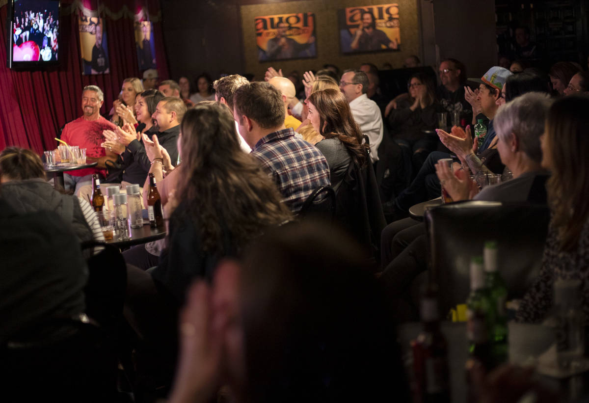 The Laugh Factory Comedy Club is full on Saturday, Feb. 2020 in Las Vegas. (Ellen Schmidt/Las V ...