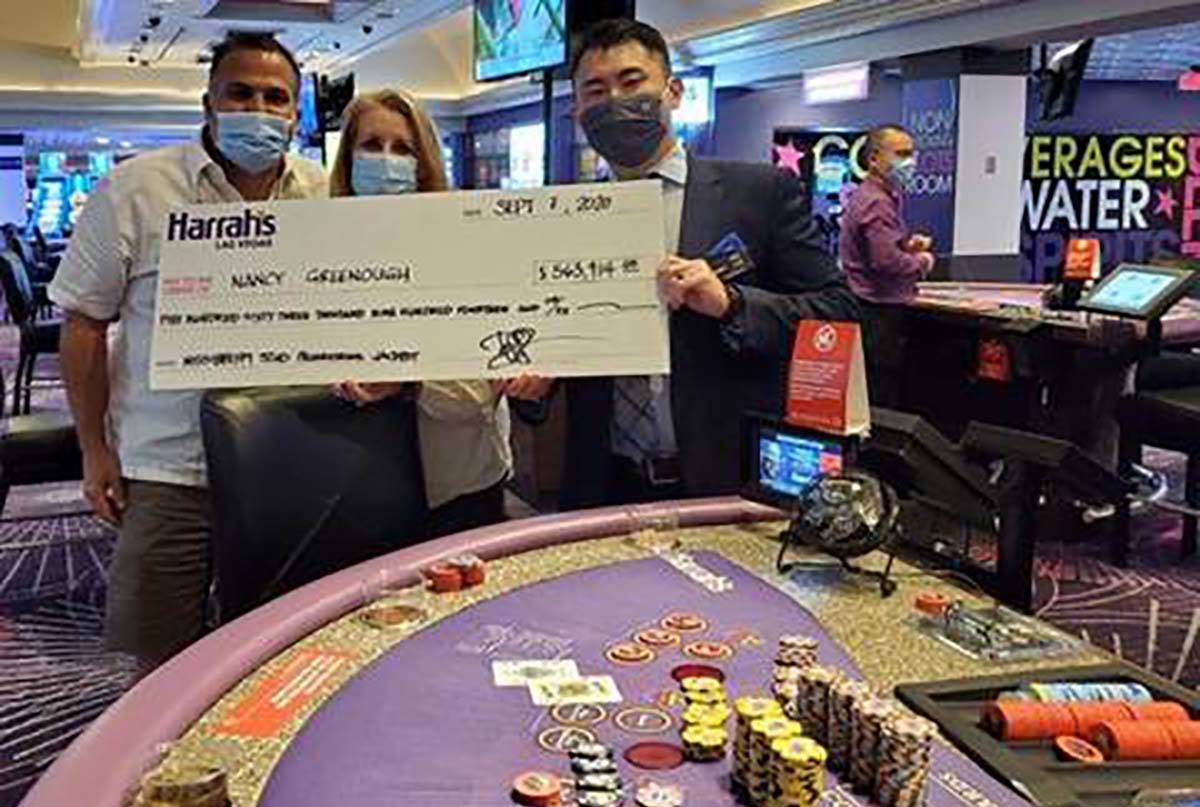 Nancy Greenough won more than $500,000 at Harrah's Las Vegas on Monday Sept. 7, 2020. (Photo co ...