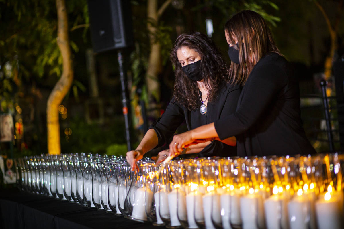 Mauricia Baca, left, of Get Outdoors Nevada, and Jasmine Freeman, special events administrator ...