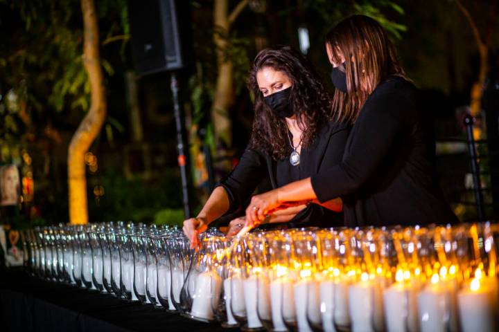 Mauricia Baca, left, of Get Outdoors Nevada, and Jasmine Freeman, special events administrator ...