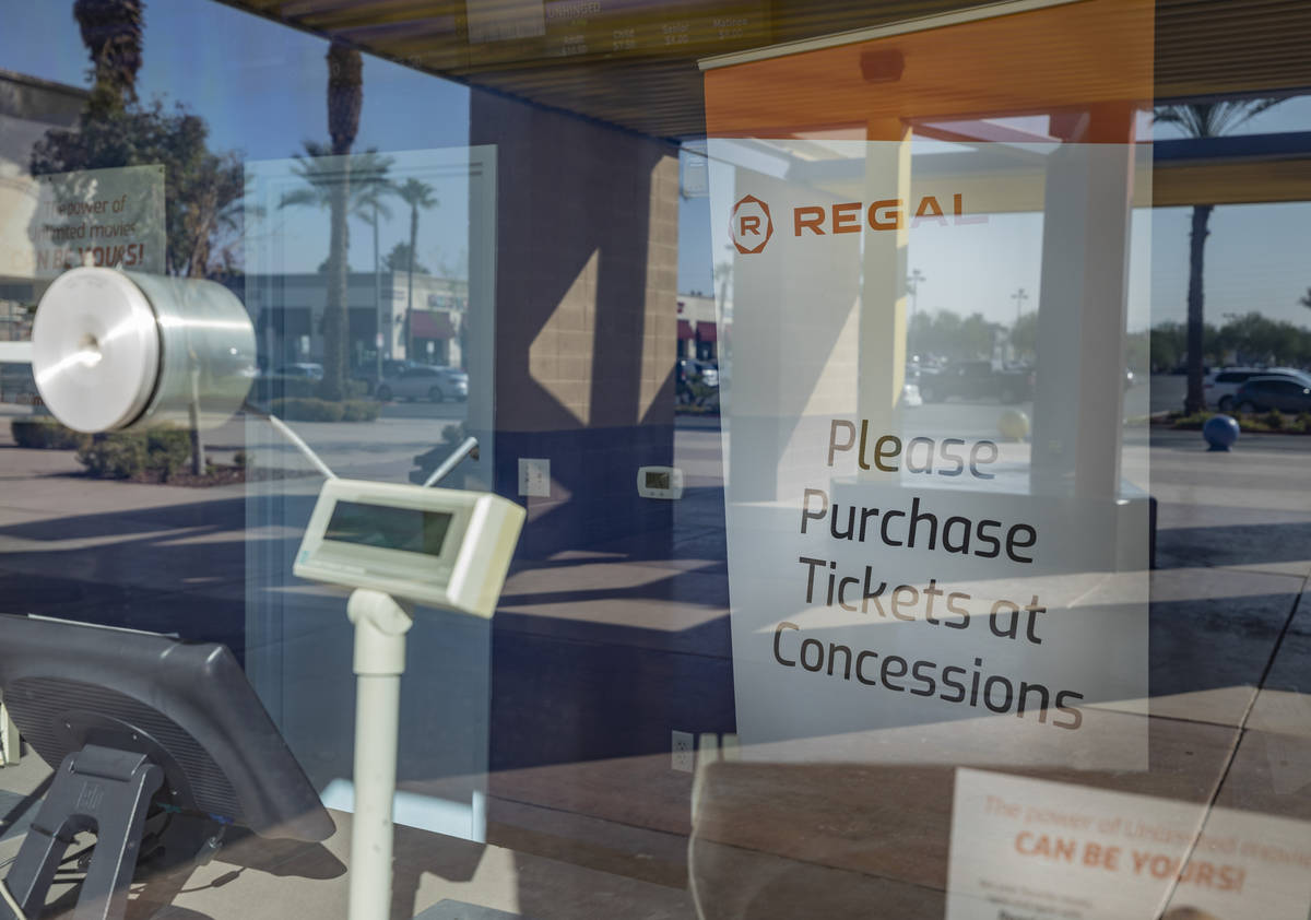 A ticket counter is seen closed requiring ticket purchases to be made at the concessions is see ...