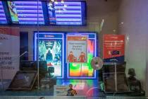 A ticket counter closed at Regal Cinema 10 located in Green Valley Ranch is seen in Henderson o ...