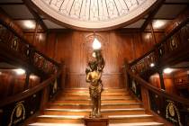The Titanic's Grand Staircase is shown at "Titanic: The Artifact Exhibition" at Luxor. (Premier ...